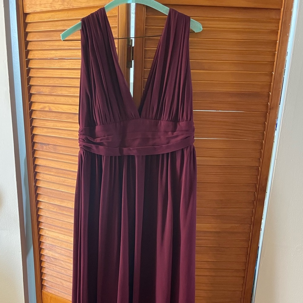 Lulus Heavenly Hues Burgundy Maxi Dress